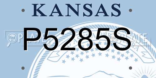 P5285S Kansas License Plate