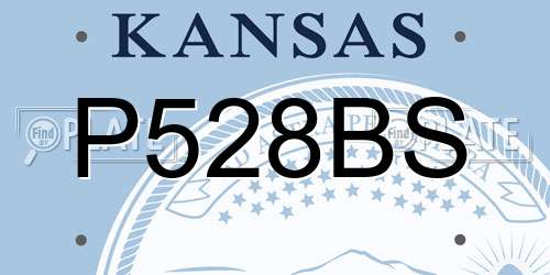 P528BS Kansas License Plate