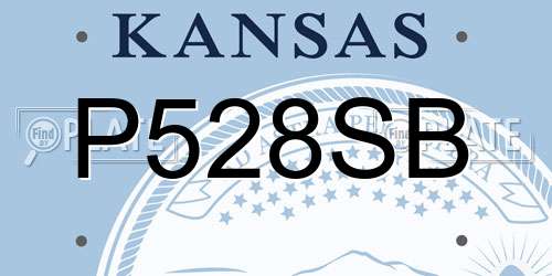 P528SB Kansas License Plate