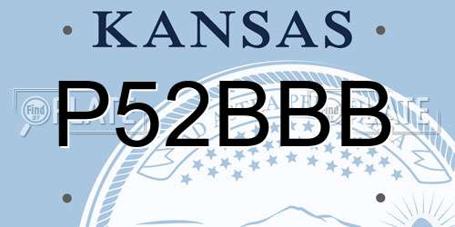 P52BBB Kansas License Plate