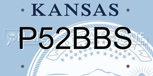 P52BBS Kansas License Plate