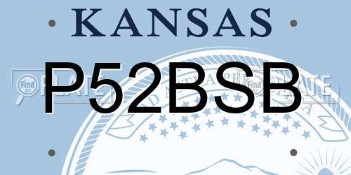 P52BSB Kansas License Plate
