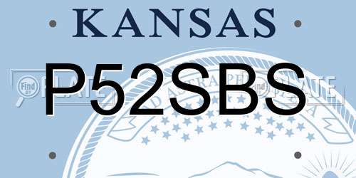P52SBS Kansas License Plate