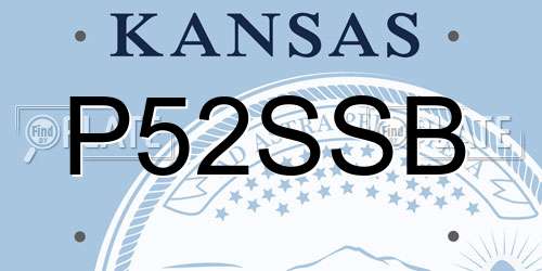P52SSB Kansas License Plate