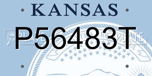 P56483T Kansas License Plate