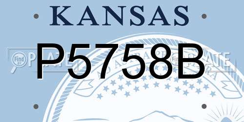 P5758B Kansas License Plate