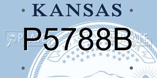 P5788B Kansas License Plate