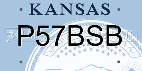 P57BSB Kansas License Plate