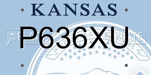 P636XU Kansas License Plate
