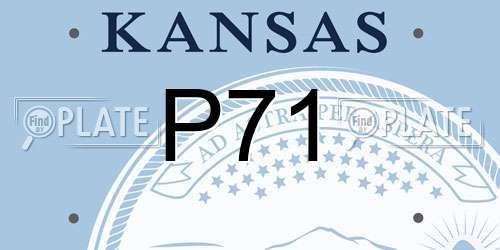 P71 Kansas License Plate