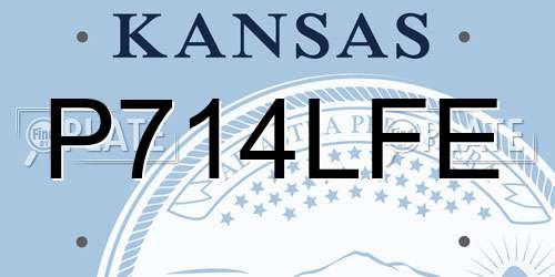 P714LFE Kansas License Plate