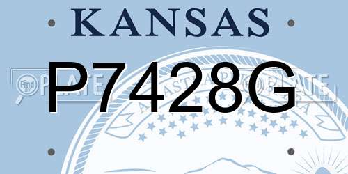 P7428G Kansas License Plate