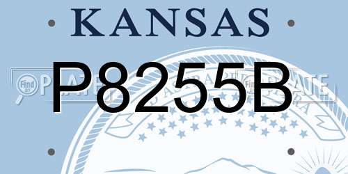 P8255B Kansas License Plate