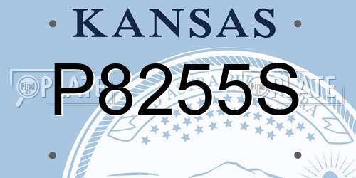P8255S Kansas License Plate
