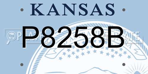 P8258B Kansas License Plate