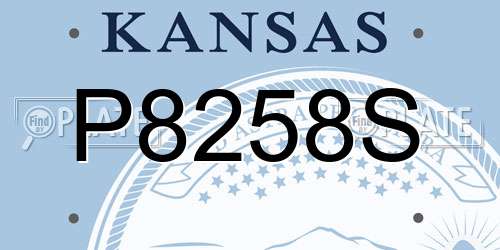 P8258S Kansas License Plate