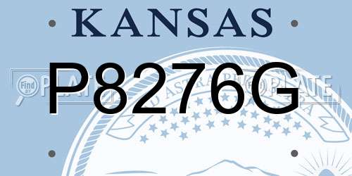 P8276G Kansas License Plate