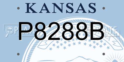 P8288B Kansas License Plate