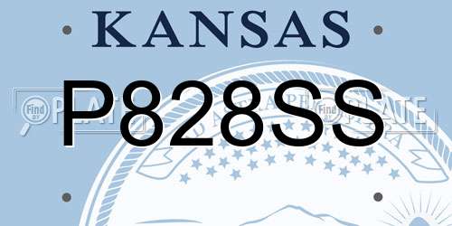 P828SS Kansas License Plate