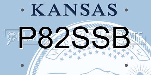 P82SSB Kansas License Plate