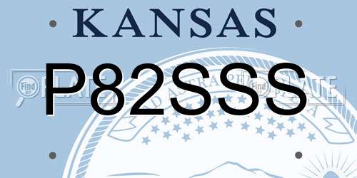 P82SSS Kansas License Plate