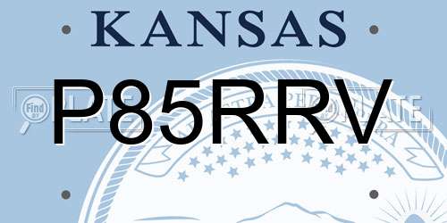 P85RRV Kansas License Plate