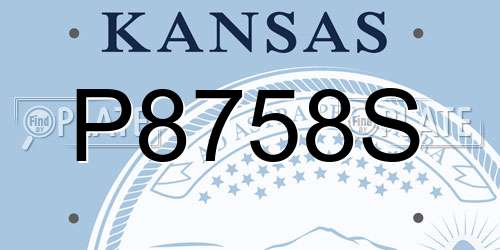 P8758S Kansas License Plate