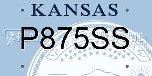 P875SS Kansas License Plate