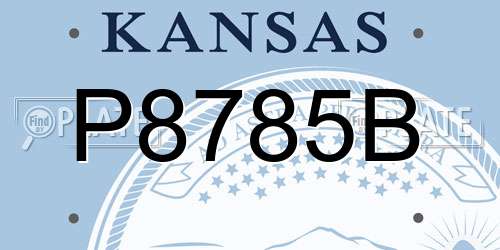 P8785B Kansas License Plate