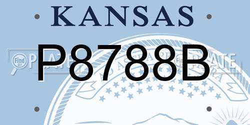P8788B Kansas License Plate