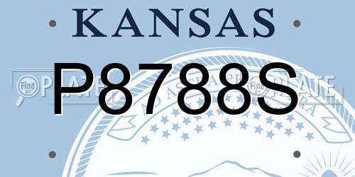 P8788S Kansas License Plate