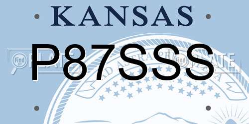 P87SSS Kansas License Plate
