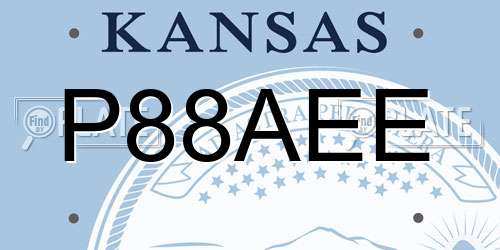 P88AEE Kansas License Plate