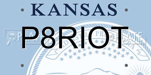 P8RIOT Kansas License Plate