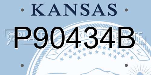 P90434B Kansas License Plate