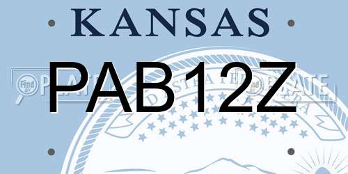 PAB12Z Kansas License Plate