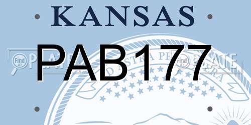 PAB177 Kansas License Plate