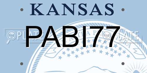 PABI77 Kansas License Plate