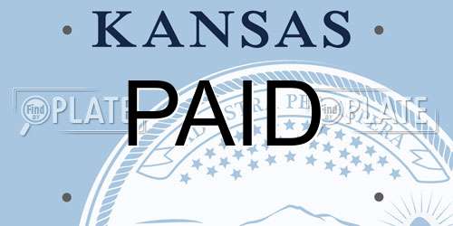 PAID Kansas License Plate