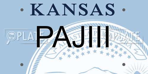 PAJIII Kansas License Plate
