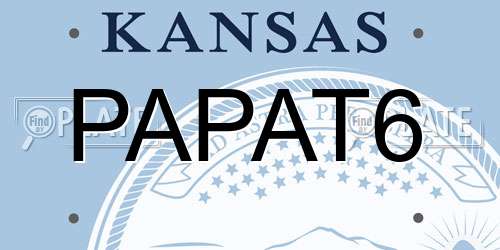 PAPAT6 Kansas License Plate