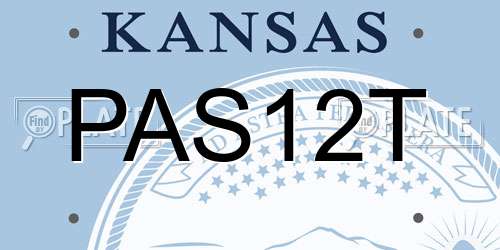 PAS12T Kansas License Plate