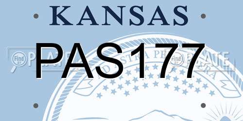 PAS177 Kansas License Plate