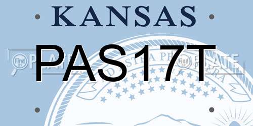 PAS17T Kansas License Plate