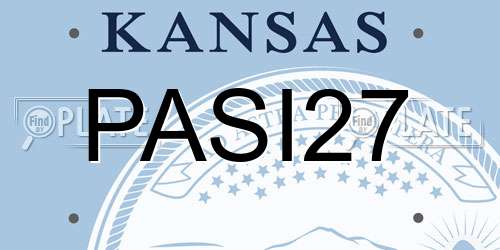PASI27 Kansas License Plate