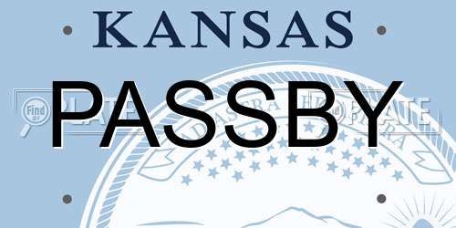 PASSBY Kansas License Plate