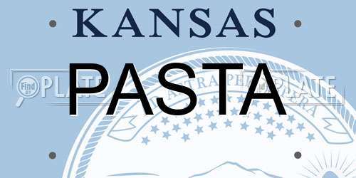 PASTA Kansas License Plate
