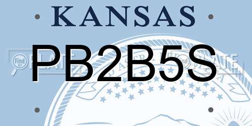PB2B5S Kansas License Plate