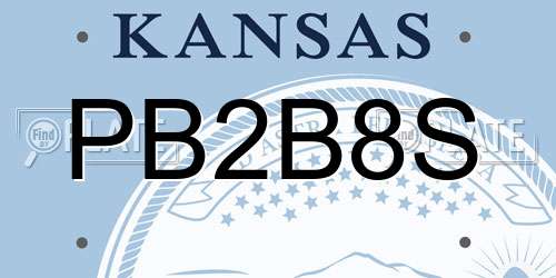 PB2B8S Kansas License Plate