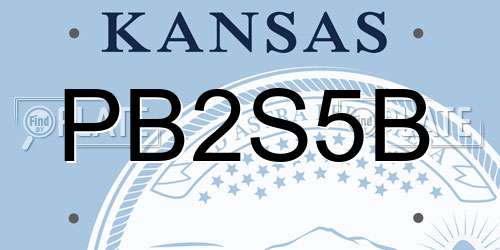 PB2S5B Kansas License Plate